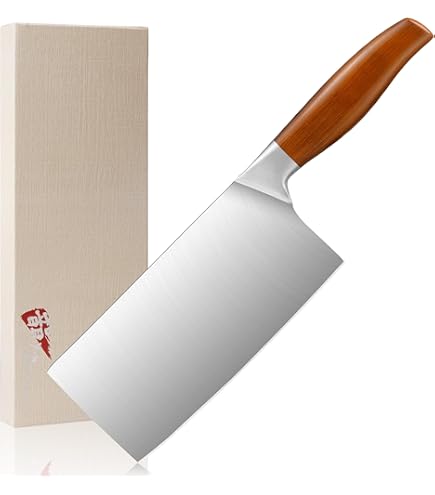 Amazon.co.jp: 锋劲FINDKING中華包丁[HuanYue] ダマスカス鋼製 木製